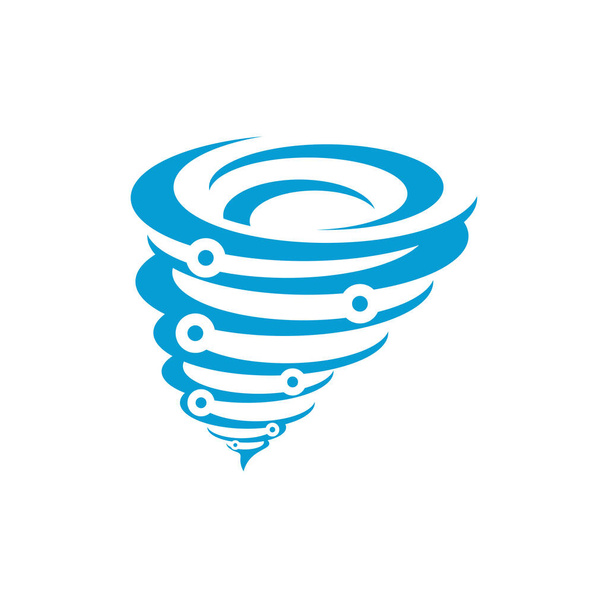 Plantilla de vector de logotipo Tech Tornado, Conceptos de diseño de logotipo Creative Twister, símbolo de icono, Ilustración - Vector, Imagen