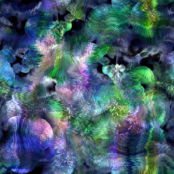 Blobs di colore astratto senza cuciture con sovrapposizione floreale - Foto, immagini