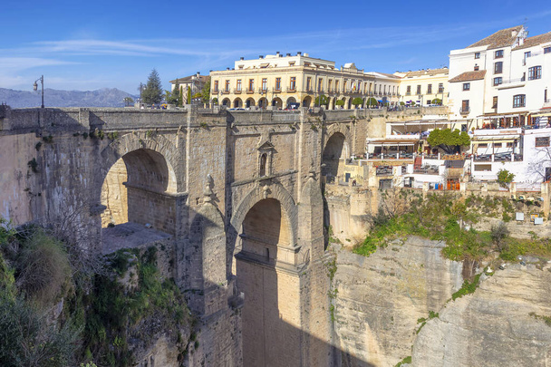 Nuevo puente de Ronda (Puente Nuevo), España sobre el desfiladero del Tajo - Foto, Imagen