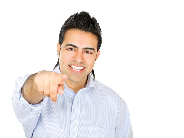 Closeup of a businessman pointing at you. - Φωτογραφία, εικόνα
