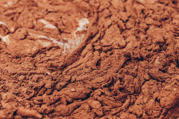 Cacao dough close-up. Macro shot. Liquid dough. - Foto, Imagem