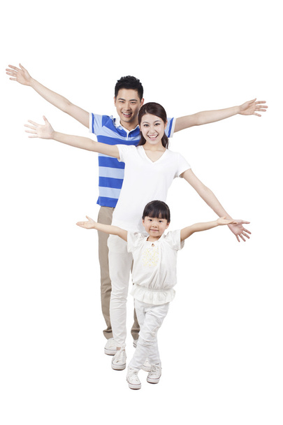 Happy family with  child - Фото, изображение