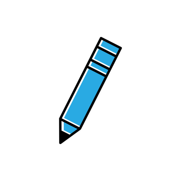 Stift flach Symbol. Bildungssymbol. einfaches Design editierbar. Designvektorillustration - Vektor, Bild