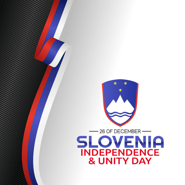 vector gráfico de Eslovenia independencia y unidad día bueno para Eslovenia independencia y celebración del día de la unidad. diseño plano. flyer design.flat ilustración. - Vector, imagen