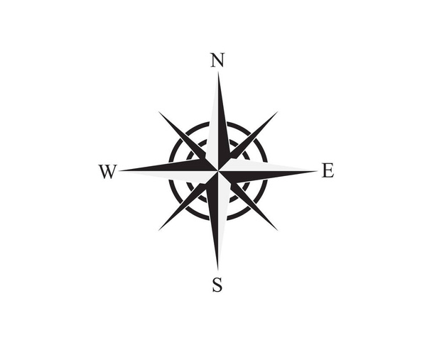Bussola logo modello icona vettoriale illustrazione design - Vettoriali, immagini
