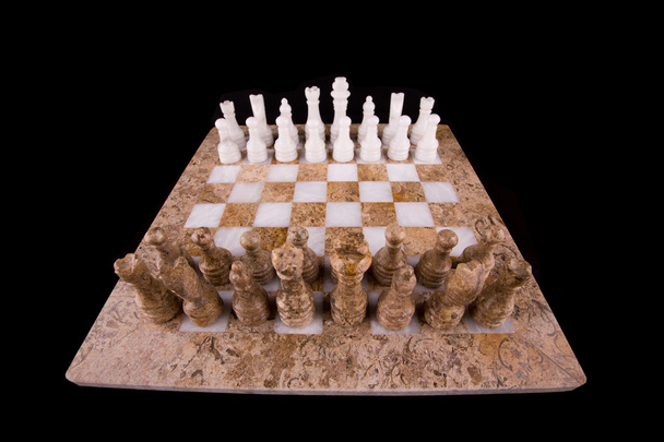 taş yapılan satranç ayarla - Fotoğraf, Görsel