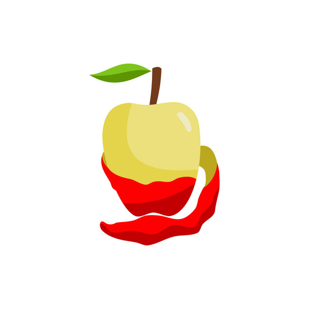 Červené jablko Ovocné znamení Ilustrace Izolované - Vektor, obrázek