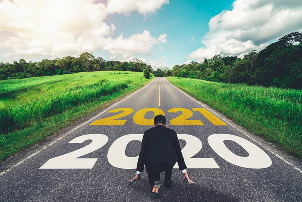 El viaje de Año Nuevo 2021 y el concepto de visión futura - Foto, Imagen