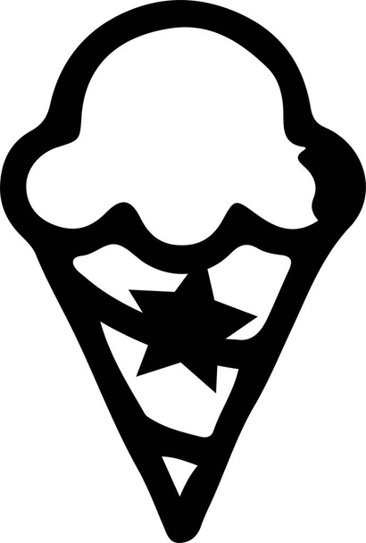 icône de crème glacée isolée sur fond - Vecteur, image