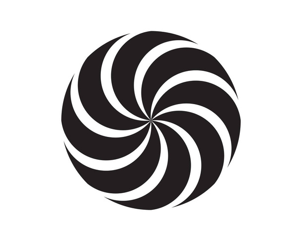 渦の円のロゴとシンボルテンプレートアイコンアプリ - ベクター画像