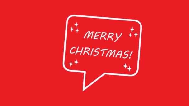 merry christmas lettering. Merry Christmas. Celebration. Greeting card. Animation - Footage, Video