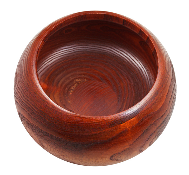 elszigetelt üres fából készült bowl - Fotó, kép