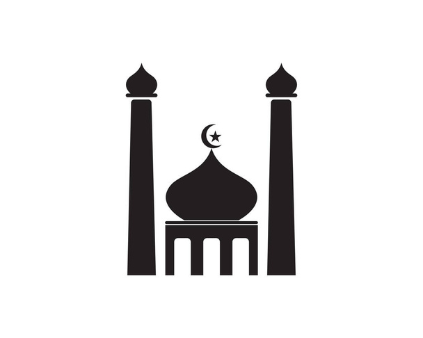 mezquita islámica logotipo vector icono plantilla - Vector, Imagen