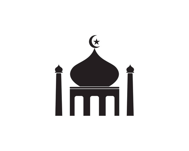 mezquita islámica logotipo vector icono plantilla - Vector, imagen