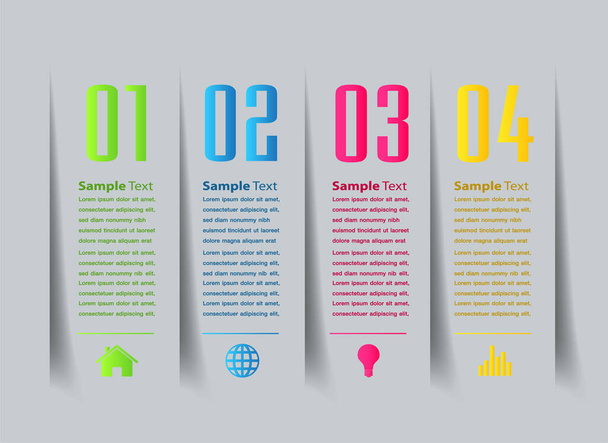 colorful modern text box template for website, computer graphic technology and internet, banner - Wektor, obraz
