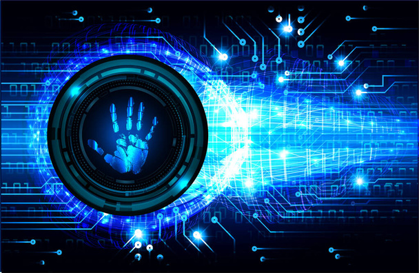 современные цифровые обои синего цвета, технологическая концепция - Вектор,изображение