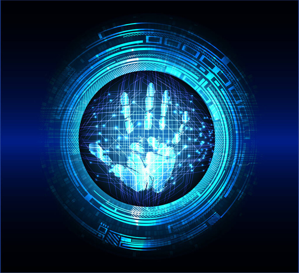 fondo de pantalla digital moderno de color azul, concepto de tecnología - Vector, Imagen