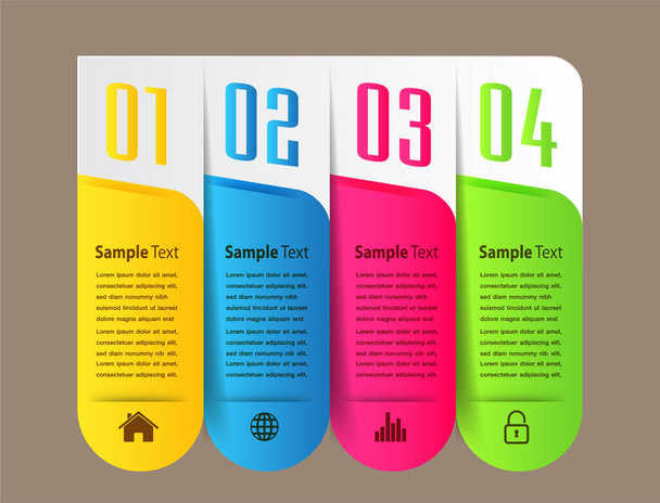 colorful modern text box template for website, computer graphic technology and internet, banner - Vector, imagen