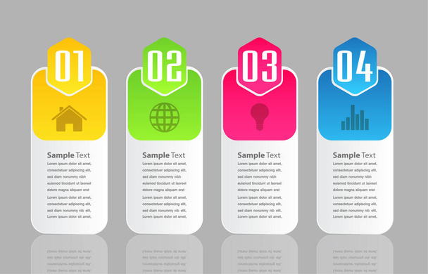 nowoczesne szablony pudełek tekstowych, baner Infografika - Wektor, obraz