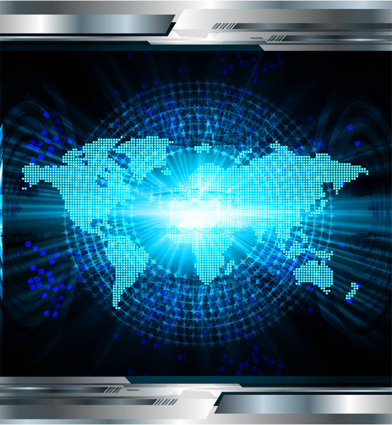fondo de pantalla digital moderno de color azul, concepto de tecnología - Vector, imagen