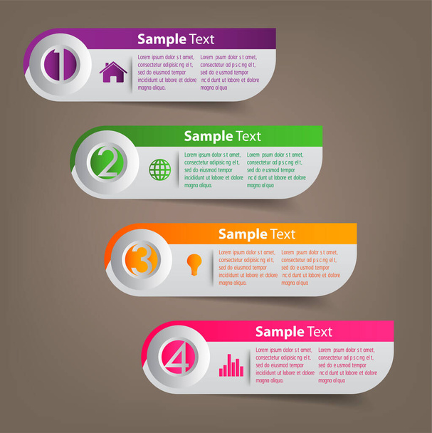 moderní šablony textových polí, banner Infographics - Vektor, obrázek