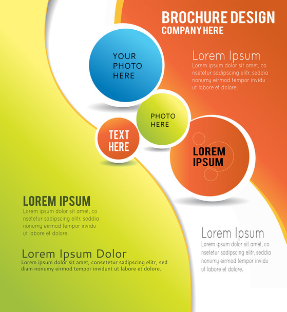 Brochure design content background - Vektor, Bild