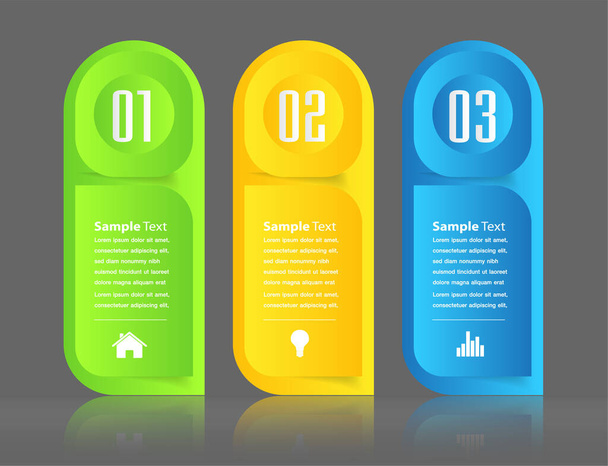 colorful modern text box template for website, computer graphic technology and internet, banner - Vector, afbeelding