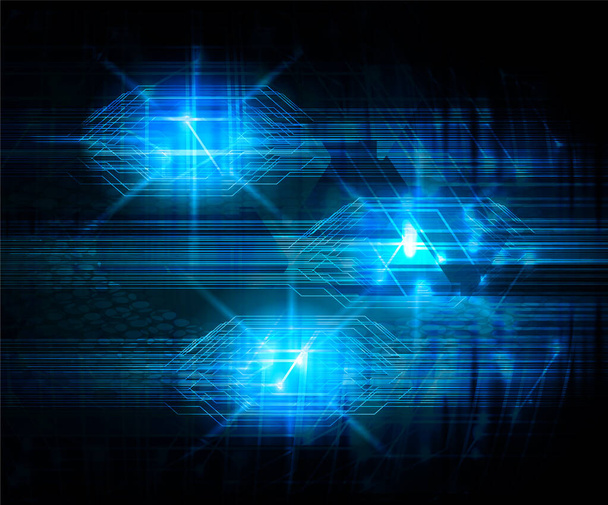 modrá barva moderní digitální tapety, koncept technologie - Vektor, obrázek