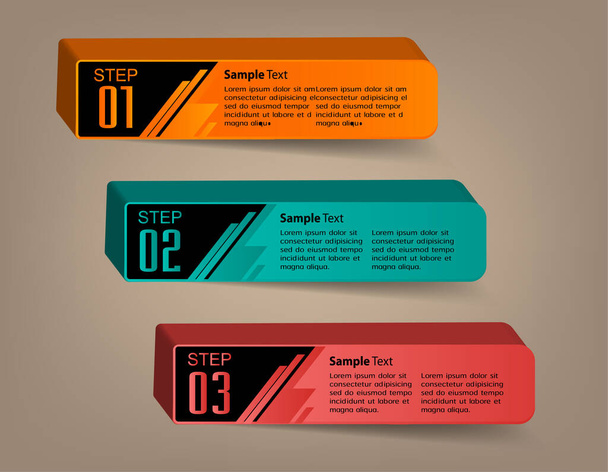colorful modern text box template for website, computer graphic technology and internet, banner - Vektor, kép