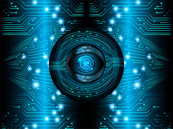 eye cyber circuit future technologie concept arrière-plan - Vecteur, image