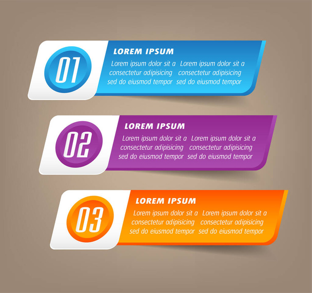moderní šablony textových polí, banner Infographics - Vektor, obrázek