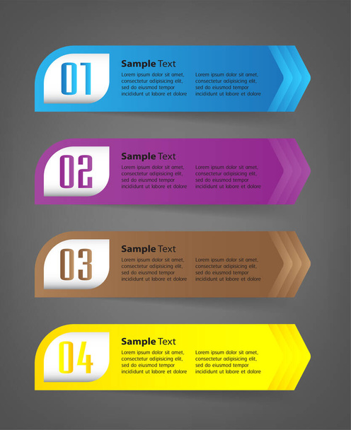 colorful modern text box template for website, computer graphic technology and internet, banner - Vector, Imagen