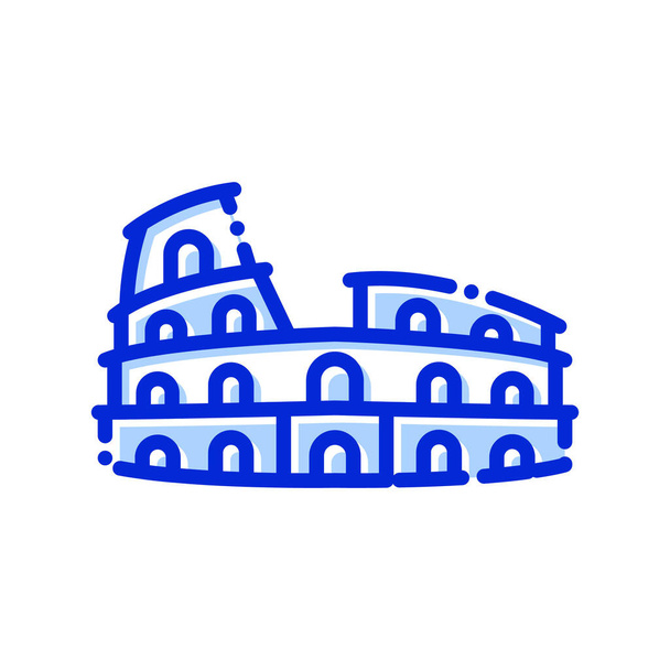 Colosseo, Roma, Italia, anfiteatro icone vettoriali completamente modificabili - Vettoriali, immagini