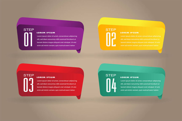 colorful modern text box template for website, computer graphic technology and internet, banner - Vektor, obrázek