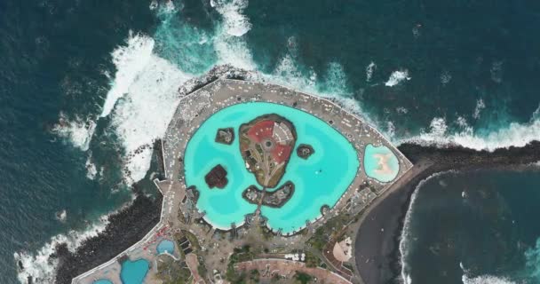 Aerial view. Lago Martianez Tenerife, Spain. - Footage, Video