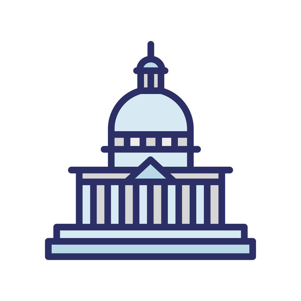Capitol Hill, Washington, DC, Liaison Capitol Hill ícones vetoriais totalmente editáveis - Vetor, Imagem