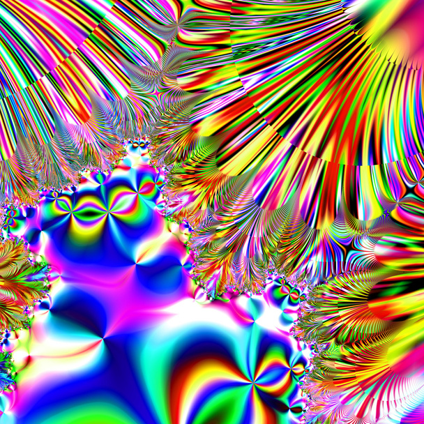  Lindas telhas de vidro colorido fractal no estilo de computador
  - Foto, Imagem
