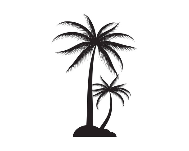 Pálmafa nyári logó sablon vektor illusztráció - Vektor, kép
