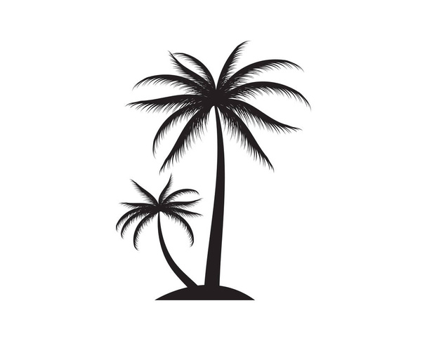 Pálmafa nyári logó sablon vektor illusztráció - Vektor, kép