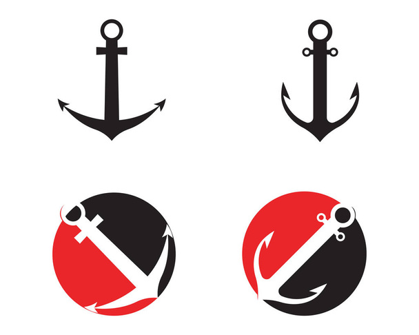 Icono de ancla Logo Plantilla vector ilustración - Vector, imagen