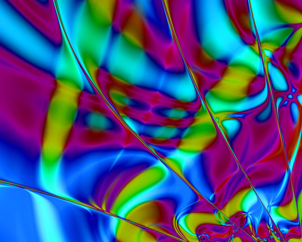 Lindas telhas de vidro colorido fractal no estilo de computador g
 - Foto, Imagem