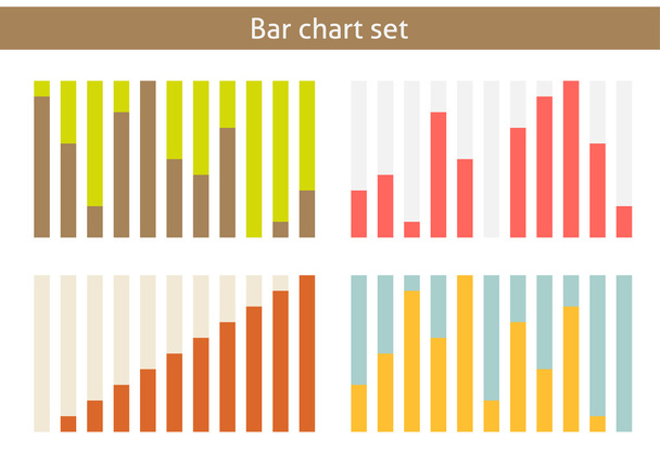 Bar chart set - Vector, Image