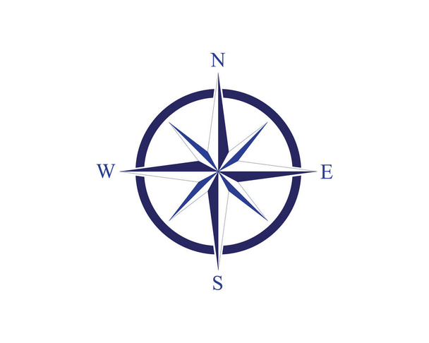 Σχεδιασμός εικονογράφησης διανυσματικών εικονιδίων λογότυπου Compass - Διάνυσμα, εικόνα