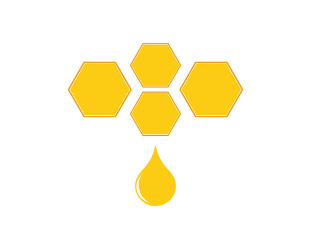Σχεδιασμός εικονογράφησης διανυσματικών εικονιδίων λογότυπου μελισσών - Διάνυσμα, εικόνα