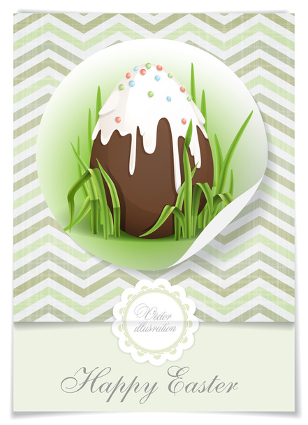 Chocolate Easter Egg. - Вектор, зображення