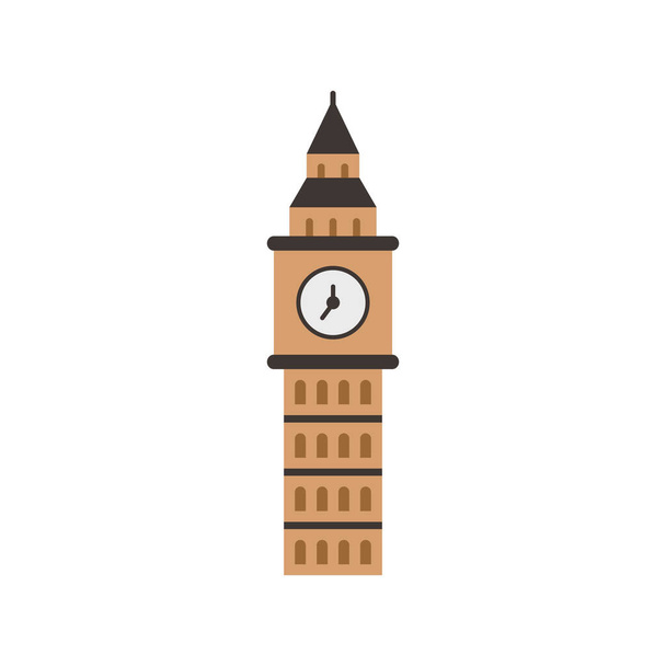 Big Ben, Londyn, Anglia, wieża w pełni edytowalne ikony wektorowe - Wektor, obraz