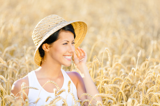 Girl in straw hat - Photo, Image