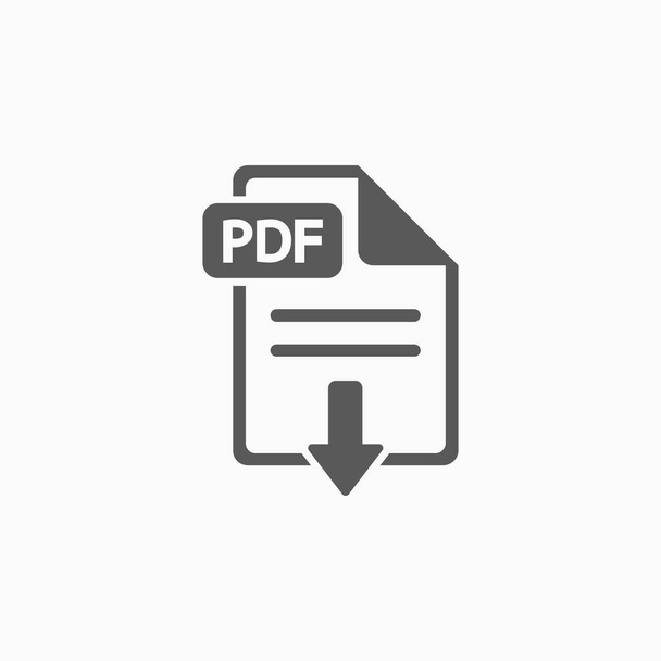 PDF icon, file icon, data vector, PDF vector, program illustration, computer illustration  - Вектор, зображення