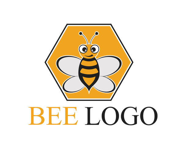 Modèle de logo d'abeille illustration d'icône vectorielle - Vecteur, image