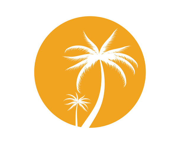 Palm bomen logo template, vector illustratie  - Vector, afbeelding